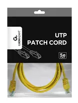 utp kabelis 0 5 - Gembird CAT e5 UTP Patch Cable Yellow 1.5m - 2 nuotrauka