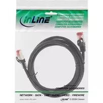cat6 kabelis 15m - InLine Patchord Crosover S/FTP, Cat.6, juoda, 15m (73615X) - 2 nuotrauka