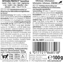ryziai - Animonda Integra Protect Sensitive katėms su ėriena ir ryžiais 100 g - 2 nuotrauka