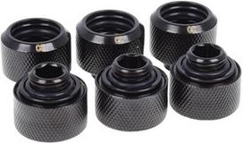 coros pace 4 - Alphacool Eiszapfen HardTube Compression Fitting 16mm To G1/4 Black Pack Of 6 - 1 nuotrauka