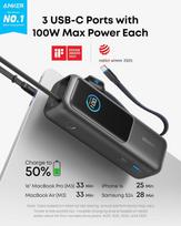 100 0 - Anker Zolo A1695H11 25000mAh 165W Pilkas (Grey) - 2 nuotrauka