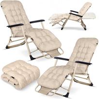 gultas - Sofotel ChillWell sulankstomas sodo gultas, smėlio (Beige) - 1 nuotrauka
