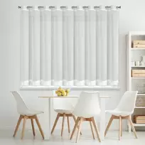dienine uzuolaida balta - Eurofirany Luisa FKBQ-02, balta (White), 400 cm x 160 cm - 1 nuotrauka