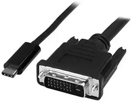 dvi d - MicroConnect USB-C to DVI-D Cable 1.8m Juodas (Black) (USB3.1CDVI18B) - 1 nuotrauka