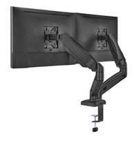 monitor vesa 100x100 - Up Up Premium Dual-Screen Monitoriaus laikiklis 17-32'', VESA 75x75, 100x100, Matinė juoda (Matte Black) - 1 nuotrauka