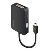 Alogic Adapteris 3-in-1 USB-C to HDMI DVI VGA M/3F juodas