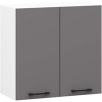 olivia virtuve - Pakabinama virtuvės spintelė Akord Olivia W60, balta/grafito (White/Graphite) - 1 nuotrauka