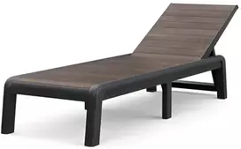 Lauko gultas Keter Deco Porto, pilka sp./riešuto sp., 191.5 cm x 58 cm x 34.5 cm