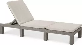 gultai sezlongai - Lauko gultas Allibert Daytona Deluxe 17211632, smėlio sp., 195 cm x 65 cm x 25.5 cm - 1 nuotrauka