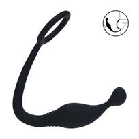 Levelz by Shots Silicone Intimate Support Ring S with curved prostate massager, juodas (Black)