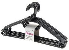 Drabužių pakaba Saima 212046, juoda (Black), 10 vnt.