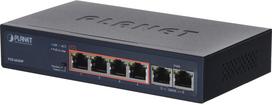 PLANET FSD-604HP 4-Port 10/100TX PoE Switch Juodas (Black)