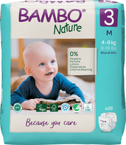 bambo nature 5 dydis - BAMBO sauskelnės NATURE NEWBORN, 2-4 kg, 28 vnt. - 1 nuotrauka