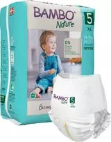 bambo pants -  BAMBO ekologiškos sauskelnės-kelnaitės NATURE 5, 12–18 kg, 19 vnt. - 1 nuotrauka