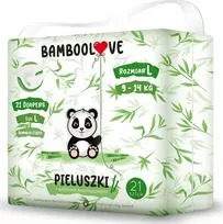 BambooLove bambuko pluošto vienkartinės sauskelnės L (9-14 kg) 21vnt.