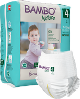 9 0 20 - Sauskelnės Bambo Nature Classic Training Pants, 4 dydis, 14 kg, 20 vnt. - 2 nuotrauka