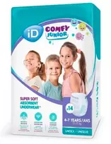 Sauskelnės iD Comfy Junior Pants, 4-7 dydis, 27 kg, 14 vnt.