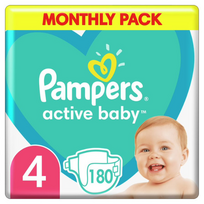 sauskelnes - Pampers Active Baby, 4 dydis, 14 kg, 180 vnt. - 1 nuotrauka