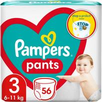 Sauskelnės Pampers Pants, 3 dydis, 6 - 11 kg, 56 vnt.