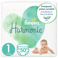 Sauskelnės Pampers Harmonie, 1 dydis, 2 - 5 kg, 50 vnt.
