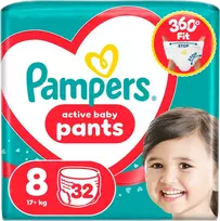 pamperiai - Sauskelnės Pampers Pants, 8 dydis, nuo 19 kg, 32 vnt. - 1 nuotrauka