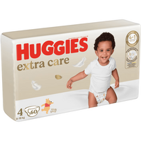 huggies extra care sauskelnes - HUGGIES Elite Soft, 4 dydis, 8-14 kg, 60 vnt. - 1 nuotrauka