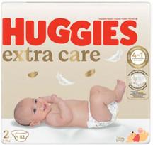 huggies extra care sauskelnes - HUGGIES ELITE SOFT 2 (4-6 kg) NEWBORN, MEGA 82 vnt. - 1 nuotrauka