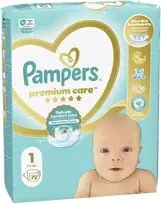 sauskelnes - Pampers Premium Care Nappies, Size 1, 2-5kg, 72pcs - 1 nuotrauka