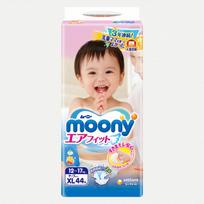 Moony Airfit, XL dydis, 12 - 17 kg, 44 vnt.