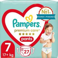 pamperiai -  Pampers Premium Pants, 7 dydis, 17 kg, 27 vnt. - 1 nuotrauka