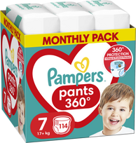 Sauskelnės-kelnaitės Pampers, 7 dydis, 114 vnt.