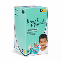 Sauskelnės Rascal And Friends Premium, 5 dydis, 13 - 18 kg, 64 vnt.