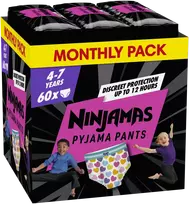 Sauskelnės nakčiai Pampers Ninjamas Space, 7 dydis, 60 vnt.