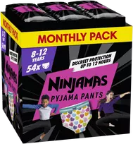 pamperiai - Sauskelnės Pampers Ninjamas Heart, 8 dydis, 54 vnt. - 1 nuotrauka