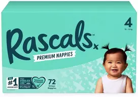 rascal - RASCAL AND FRIENDS sauskelnės-kelnaitės, 4 dydis, 10-15 kg, 72 vnt. - 1 nuotrauka