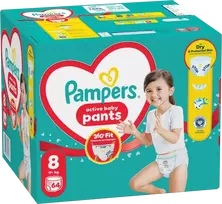 Pampers Active Baby, 8 dydis, 64 vnt.