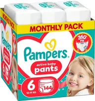 pamperiai - Pampers Active Baby Pants, 6 dydis, 144 vnt. - 1 nuotrauka