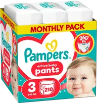 Pampers Active Baby sauskelnės-kelnaitės, 3 dydis, 6-11 kg, 210 vnt