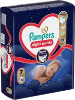 pamperiai - Pampers Night Pants sauskelnės-kelnaitės, 7 dydis, 15+ kg, 35 vnt. - 1 nuotrauka