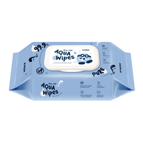 K-MOM 99.9% Pure Aqua Wipes, 60 vnt.