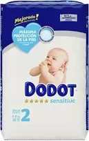 Dodot Sensitive, 2 dydis, 4 - 8 kg, 58 vnt.