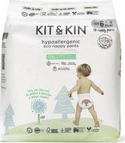 vienkartines kelnaites - Kit & Kin Hedgehog/Racoon, 6 dydis, 12 - 17 kg, 18 vnt. - 1 nuotrauka
