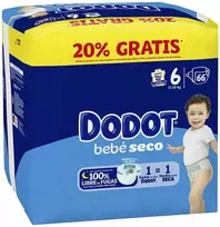 Dodot Stages, 6 dydis, 13 - 18 kg, 66 vnt.