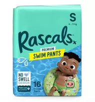 Maudymosi sauskelnės Rascal And Friends Premium Cocomelon, S dydis, 6 - 11 kg, 16 vnt.