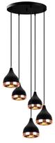 pakabinami sviestuvai senukai - Šviestuvas kabinamas Opviq Yildo 7005 892OPV1856, 5 x E27, Juodas (Black)/Vario (Copper) - 1 nuotrauka