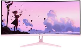 curved monitor - Arozzi Nova AZ-NO-34T2K165-PNK 34", VA, UWQHD, 165Hz, curved, pink - 1 nuotrauka