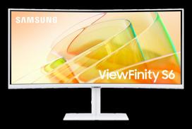 samsung monitorius - Samsung ViewFinity S6 S65TC LS34C650TAUXEN 34", VA, UWQHD, 100Hz, baltas (white) - 1 nuotrauka
