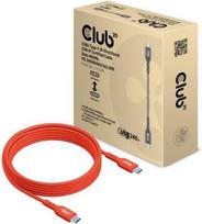 usb c i usb c 2m - Club3D USB-C į USB-C kabelis CAC-1573 2m Raudona (Red) - 1 nuotrauka
