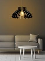 Šviestuvas kabinamas Opviq Big Crown 390FLH1534, E27, 1 x 60 W, Juodas (Black)
