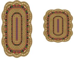 Vonios kilimėlių rinkinys ALANUR HOME 21017215KA, įvairių spalvų, 100 cm x 60 cm